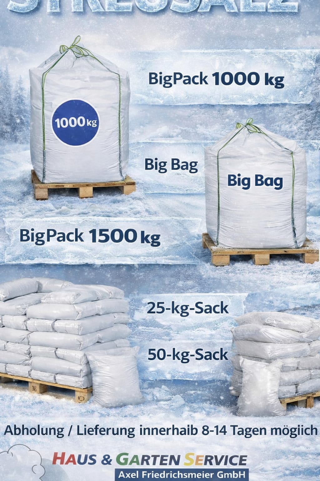 Streusalz sofort lieferbar
